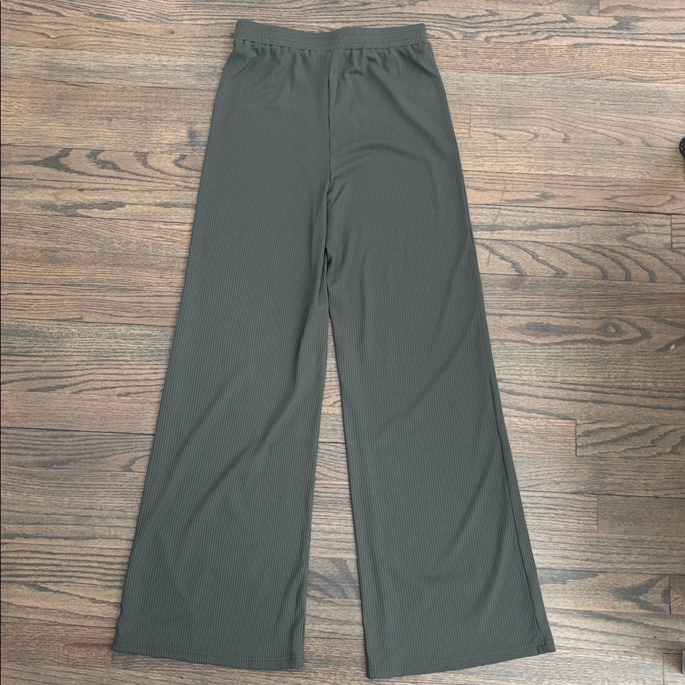 SHEIN Olive Wide Leg Pants - Picture 6 of 15